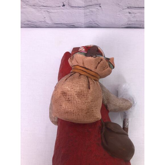 Norwegian Vintage Kimple Santa on Skis Ceramic Hand Painted Collectible Santa - Picture 14 of 16